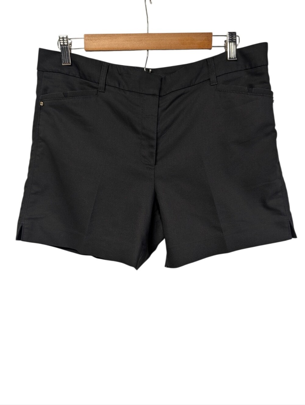 White House Black Market The 5" Short Women's Black Chino Shorts Size 10